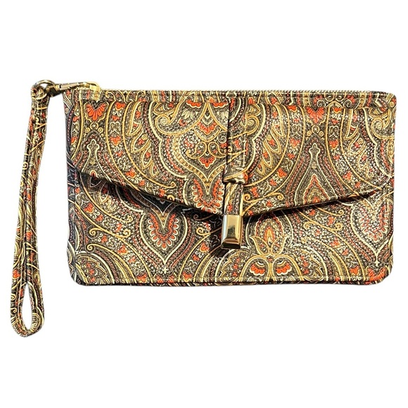 Paisley Wristlet Wallet Pouch - Picture 1 of 5